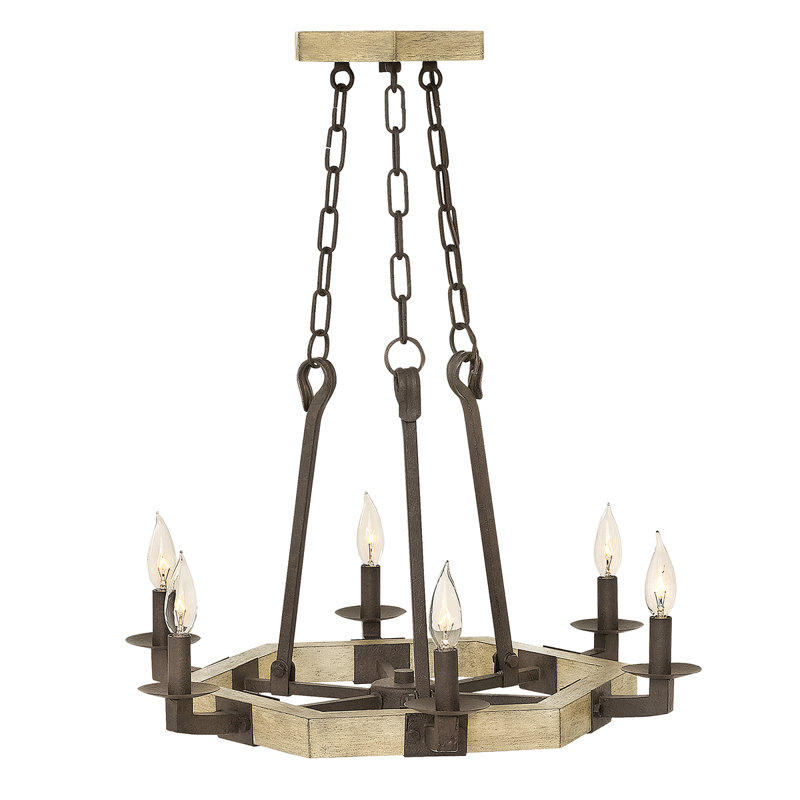 Elegant Rustic Drape Chandelier 6 Light Shades of Light Elegant Rustic Drape Chandelier 6 Light Shades of Light